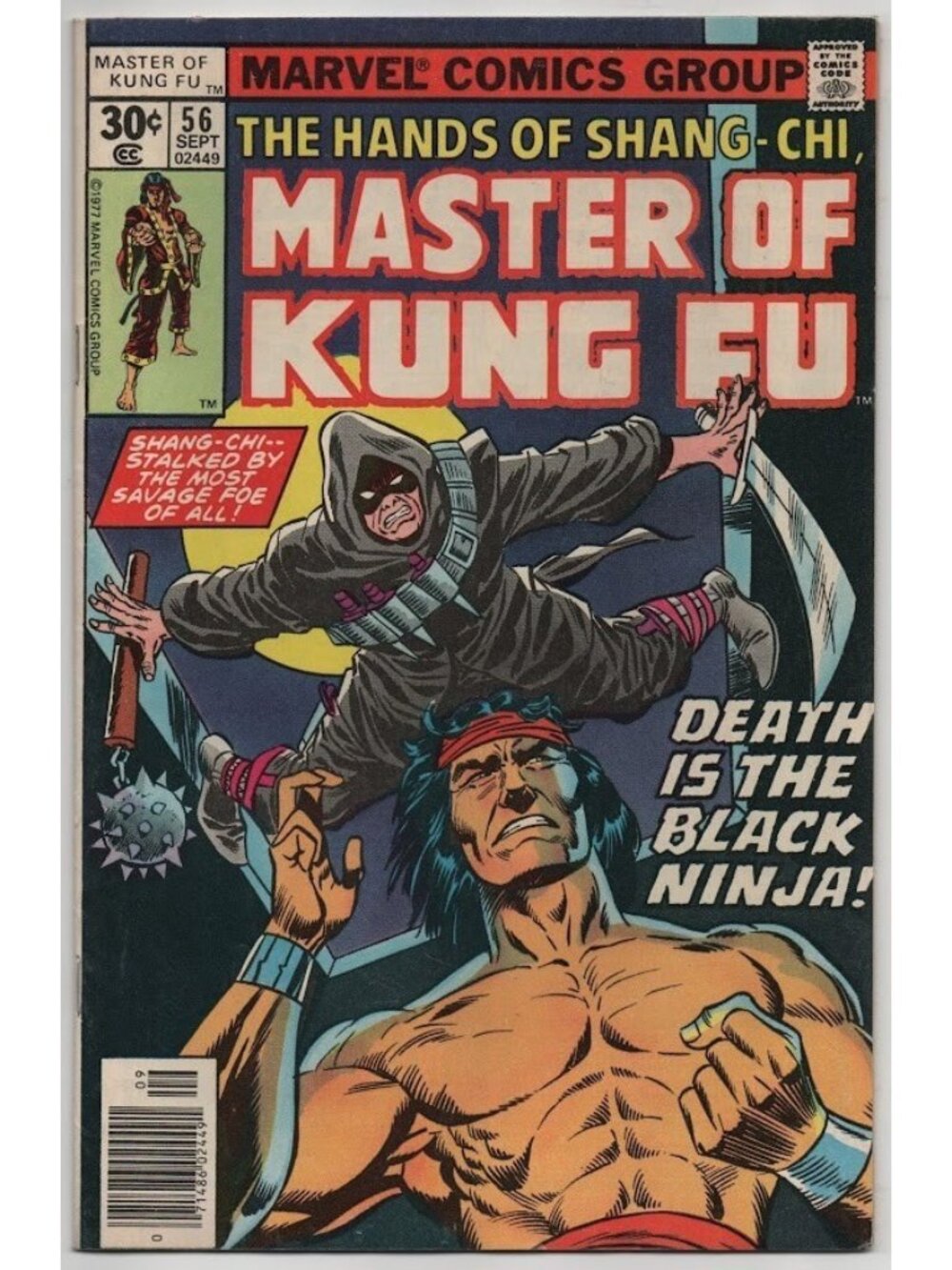 Master of Kung Fu 56 Marvel Comics 1977 FN- 5.5  30 cent Variant Shang-Chi